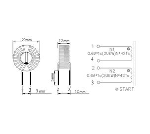 Stable High Current Power Inductor for Amplifier,with 0.6mm Wire Diameter,Rohs