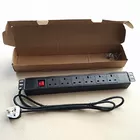 19" 1U PDU UK Socket, 6 ways. CE/ROHS certification