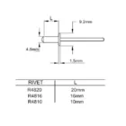 Smooth Rivets,Aluminum Body-steel mandrel.Rohs