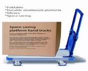 4-Wheel Foldable Hand cart Aluminium Platform,  Load capacity 150KG.