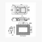 Cabinet paddle latch with Key, Stainess steel,Rohs