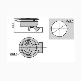 Push-To-Close Latches with keeper and spacers separately,Rohs