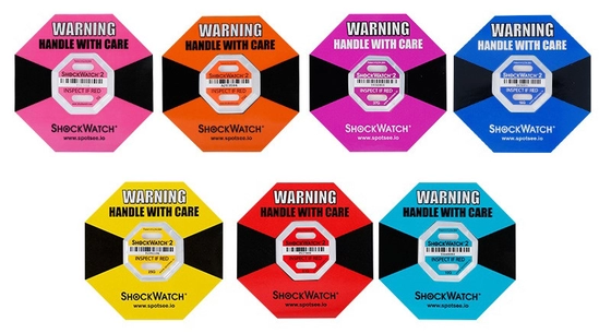 ShockWatch 2 Label,impact indicators label,7 colors