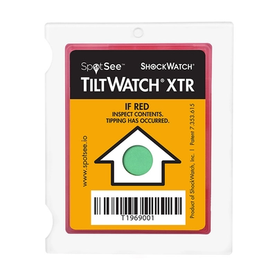 TiltWatch XTR,Upright label