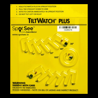 TiltWatch PLUS,Upright label