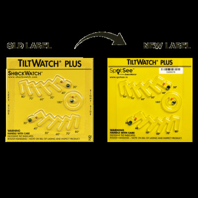 TiltWatch PLUS,Upright label