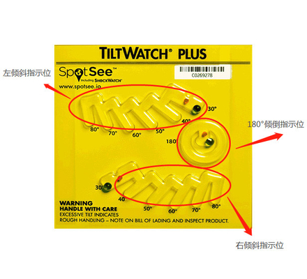 TiltWatch PLUS,Upright label