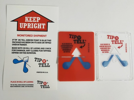 TIP N TELL,"human-type" anti-tilt label,Upright label