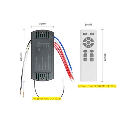 MOPAWIN Remote Control of Invisible Fan light,6-Speed Variable frequency drive,Three colors of light are available,Universal