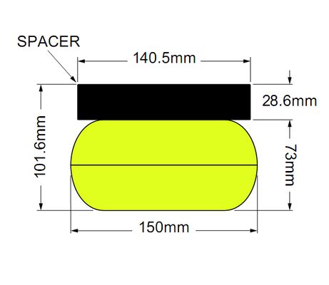 AIR DAMPENED PALLET CUSHIONS -YELLOW COLOR,ROHS,SHOCK ABSORBER,SKID-MATD,FOR PACKING IN WOODEN CASES