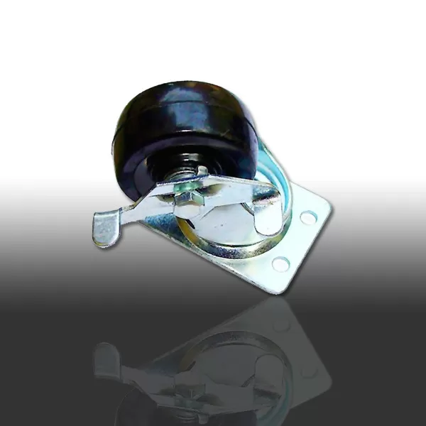 50mm light duty castor, soft rubber black wheel, swivel with side brake MS-W5292Z