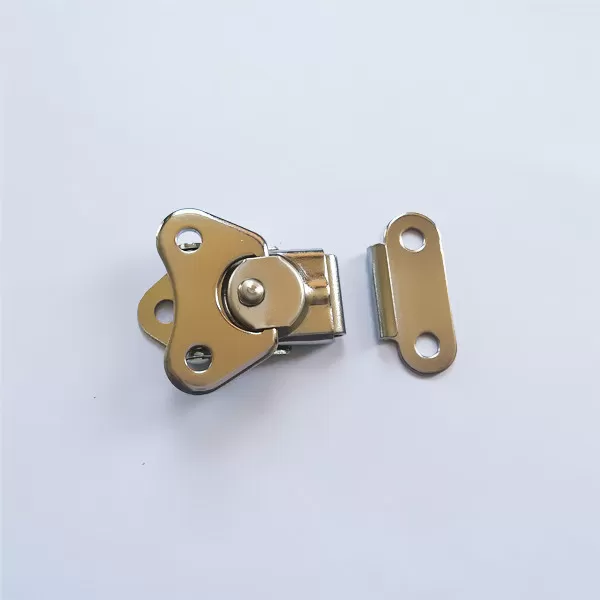 Small Surface Mount Twist Latch, with Exposed mounting hole.with keeper plate.Un-Sprung