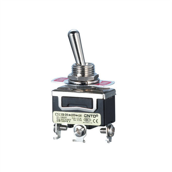 3 Pin SPDT 250V 15A ON-OFF-ON Black,Heavy Duty Toggle Switch.C513B,Rohs
