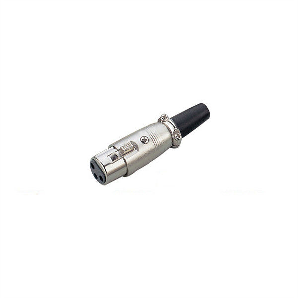 XLR Connector,3 Pins with Nickel Contacts.Rohs. MS-A011N-3P