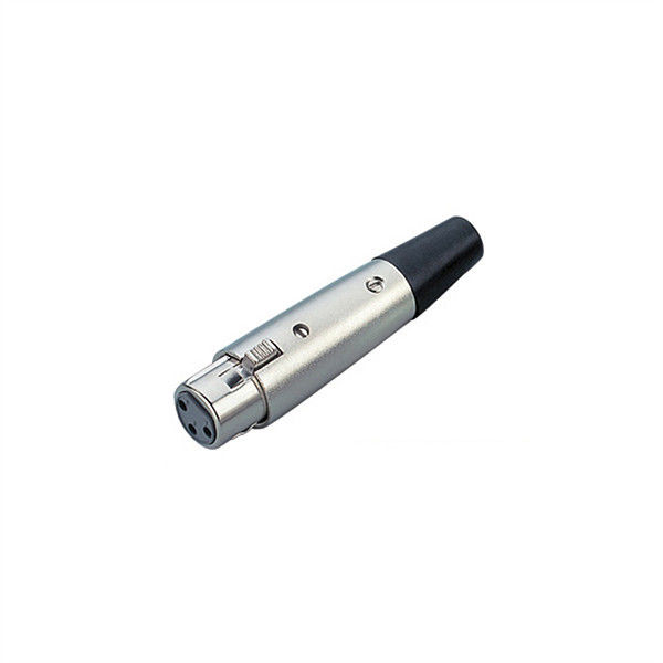 XLR Connector,3 Pins with Nickel Contacts.Rohs. MS-A013N-3P