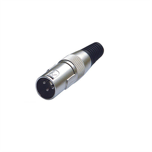 XLR Connector,3 Pins with Nickel Contacts.Rohs. MS-A024N-3P