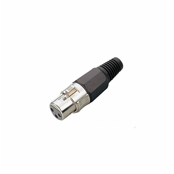 XLR Connector,3 Pins with Nickel Contacts.Rohs. MS-A029N-3P