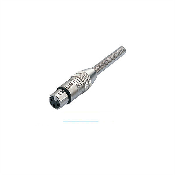 XLR Connector,3 Pins with Nickel Contacts.Rohs. MS-A042N-3P