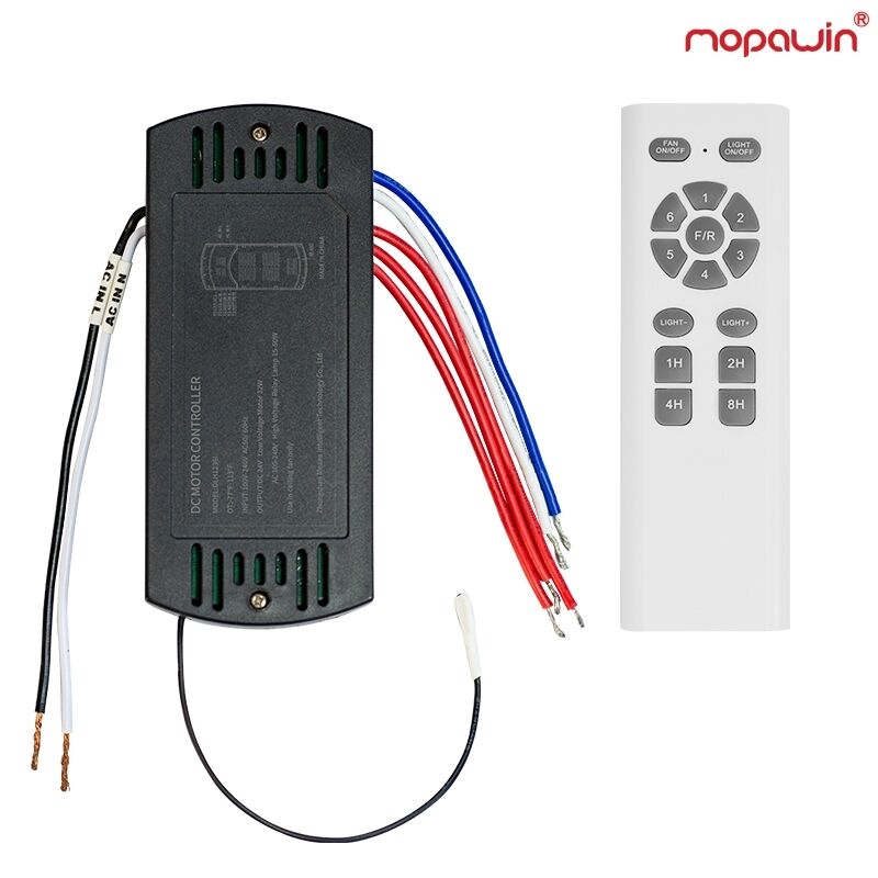 MOPAWIN Remote Control of Invisible Fan light,6-Speed Variable frequency drive,Three colors of light are available,Universal
